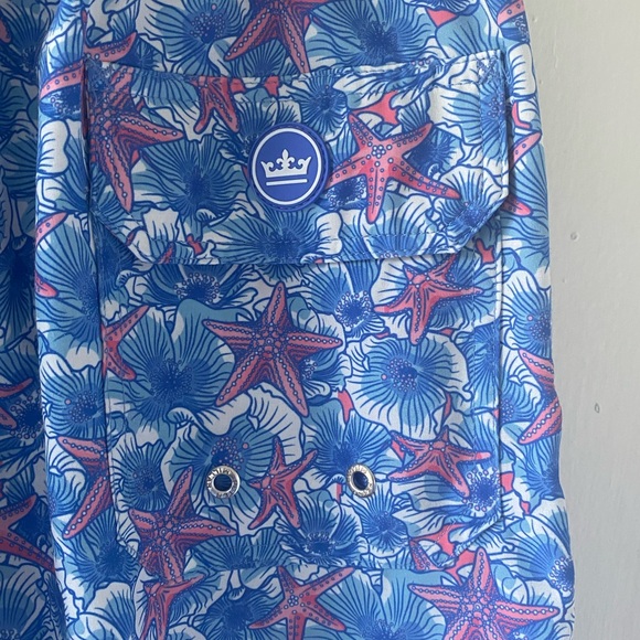 Peter Millar Summer Sky Baja Floral Swim Trunks - Picture 9 of 13